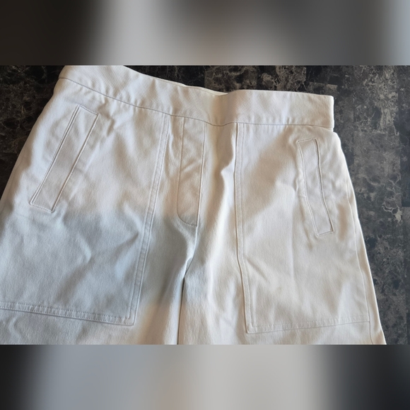 ▪️SPANX On-The-Go Cropped Wide Leg Pants in Classic White M Petite #93 - Picture 11 of 13